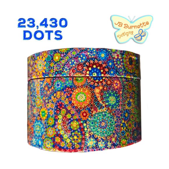 Dot MicroArt Jewelry Box, 23,430 Dots: Abstract "Libra Constellation" - Picture 5 of 10